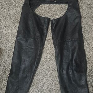 Black Leather Chaps
